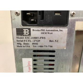 Brooks Automation/PRI ESC-218BT-FWS Robot Controller